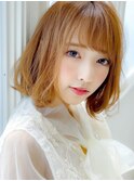 《Agu hair》小顔かわいいほつれウェーブボブ