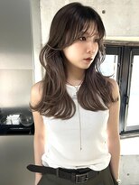 サイン 表参道(SIGN)&nbsp;韓国ヘアグレージュカラーブリーチ無し髪質改善イヤリングカラー