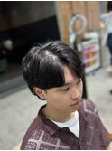 ベリーショート/ダークアッシュ/ニュアンスパーマ/韓国マッシュ