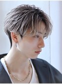 韓国マッシュパーマニュアンスパーマセンターパートショート