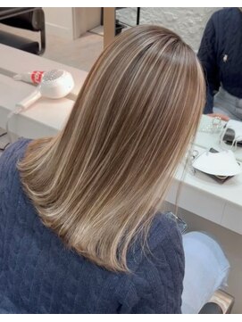 ブレンド 渋谷(BLend) 前髪アンブレラカラーこなれミディイメチェンウェーブパーマ