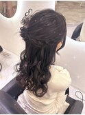 お団子ハーフアップ【クランソア】ヘアメ/ヘアセット/心斎橋