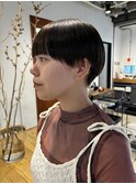 刈り上げマッシュショート/アッシュブラウン