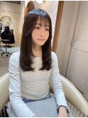 髪質改善縮毛矯正レイヤーカット顔周り前髪韓国ミニウルフ錦糸町