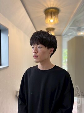ソイクフ(SOY KUFU) 20代30代40代◎ブルーブラック韓国風マッシュショート