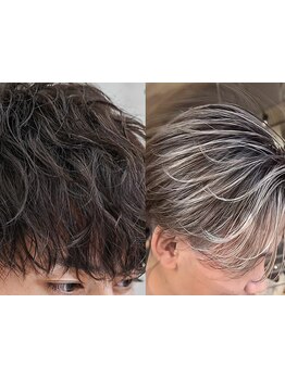 白髪ぼかしやパーマスタイルが得意なサロンで、新たなスタイルを提案！周りと差が付くオシャレなメンズに♪
