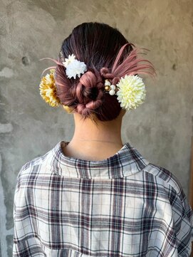 ヘアーメイク グレース 本店(HAIR MAKE GRACE) リボンシニヨンの成人式ヘア