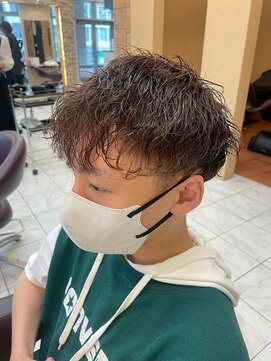 ルページ 千葉(lpage) メンズカット/ブルーブラック/フェザーパーマ[千葉/千葉駅]