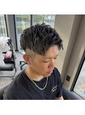 アップバングショート×ハイライト