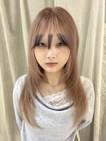 リック(lic) 【ブリーチ】ベージュカラー×前髪裾カラー