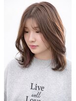 メゾン 吉祥寺北口(MAISON)&nbsp;透け感ピンクベージュ × レイヤーミディ