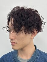 ウィル バイ ブラウン(Vir by Brown)&nbsp;ツイスパ/センターパート/赤系/刈り上げ/藤沢美容院