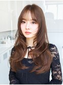 【島田佑】ミディアムレイヤーカットグレージュ顔周りカット