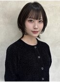 暗めカラーグランマッシュデザインカラーフェイスフレーミング