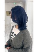 レイヤーカットミルクティーベージュブリーチなしダブルカラー