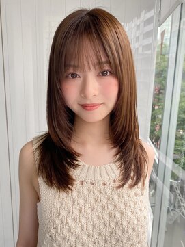 エトラ 渋谷店(etora) 小顔 前髪 レイヤーカット ダークブルー ワンホンヘイヤー "