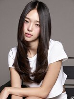 キヴィ(kivi) 艶黒髪ストレートロング 自然な縮毛矯正×うねり改善
