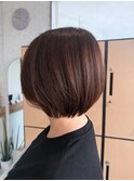 ショートボブ×ブラウンベージュ