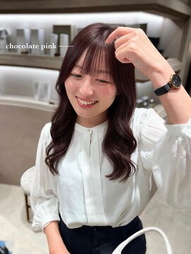エレノア 静岡店(Eleanor) 【サメシマ】大人気トレンド☆チョコレートピンクカラー