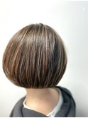 暗い白髪染めでも立体的に明るく見せる☆ハイライト×白髪染め☆