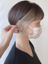 モリオフロムロンドン 原宿本店(morio from London)&nbsp;【morio 原宿】大人ショート　インナーカラー　ベージュ