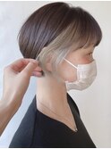 【morio 原宿】大人ショート インナーカラー ベージュ