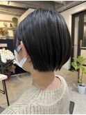 【天神 今泉 大名】ショート ミニボブ カーキブラウン