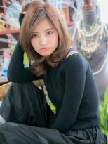 カバーヘア ブリス 上尾西口店(COVER HAIR bliss) 大人かわいいアシンメトリーくせ毛風ミディc4上尾20代30代40代