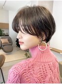 大人可愛い20代30代40代50代小顔ショートボブ丸みショートくびれ