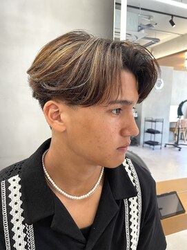 ニコ トウキョウ(nico TOKYO) メンズ/センターパート/ブラウンベージュ/ハイライト