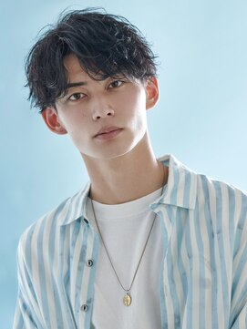 オーシャントーキョー 原宿(OCEAN TOKYO) 波巻きパーマ/ツイスパ/黒髪/ツーブロック/ショートマッシュ