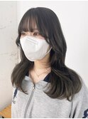アッシュグレージュ_グレーベージュレイヤーロング_ba456741