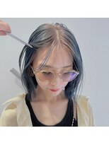 ピープル オモテサンドウ(people omotesando) くすみブルーボブ
