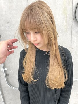 ディジョン(Dijon) 韓国顔まわりレイヤーカットグレージュオリーブベージュブラウン