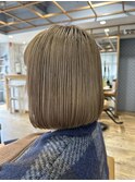 ミルクティーベージュダブルカラーインナーカラーケアブリーチ