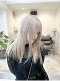 シルバーカラーホワイトシルバーグレーハイトーンカラーブリーチ