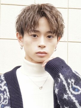 オーシャントーキョーハラジュク(OCEAN TOKYO harajuku) ハイライトミルクティーベージュツーブロックメンズマッシュ