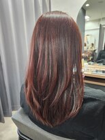 テーラヘアー 土気あすみが丘店(TELA HAIR)&nbsp;ワインレッド×髪質改善ストレート