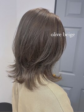 コバルト(Cobalt) オリーブベージュ/くすみベージュ/レイヤーカット