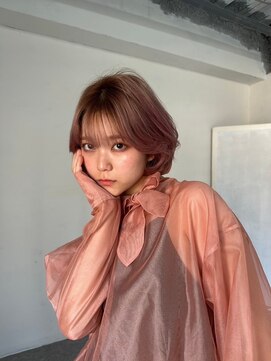 アンダーバーホワイト 天神店(_WHITE) ショート透明感カラー/シースルーバング/顔まわり／レイヤー