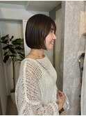 丸みフォルムのナチュラルボブ