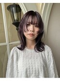トレンドの顔まわりレイヤーと透明感カラーです◎