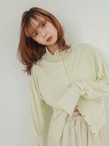 ミリー 梅田店(milly)&nbsp;オレンジカラー×ミディアムレイヤー【milly梅田】