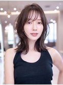 20代30代ミディアム顔周りレイヤーカット髪質改善トリートメント