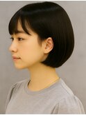 顔周りカット 黒髪 ボブ ショートボブ 髪質改善 30代 40代 艶髪