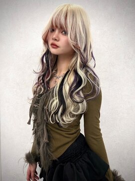 リゲル(rigel) 原色インナーカラー×シールエクステMIX