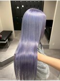 17110ネイビーブルーシルバーベージュハイトーンルーツカラー