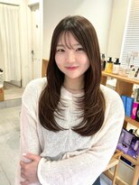 ネオリーブウリ 二子玉川店(Neolive uri)&nbsp;ミディアムヘア暗めカラーデザインカラーフェイスフレーミング
