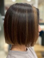 ヘアークリアー 春日部&nbsp;ナチュラルストレートボブ インナーカラー 切りっぱなしボブ