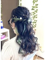 ジェミータ 横浜&nbsp;ハーフアップ【横浜/ヘアセット/着付け/結婚式】